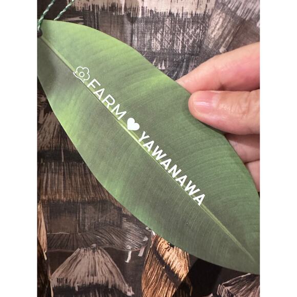 NWT Farm Rio x Yawanawa The Shuhu Brown Long Sleeve Button Up Shirt, size M - Picture 9 of 13